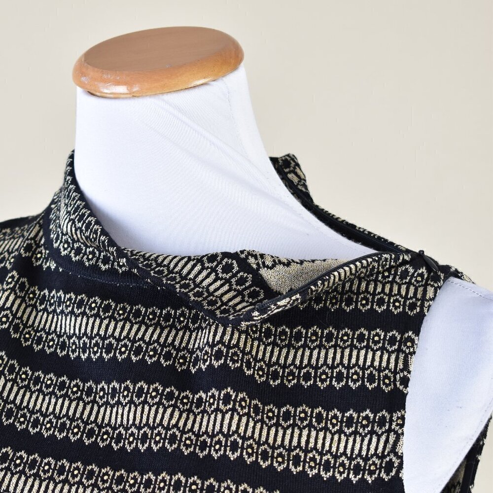 St. John Knit Sleeveless Mockneck Stripe Top - S - Picture 8 of 10